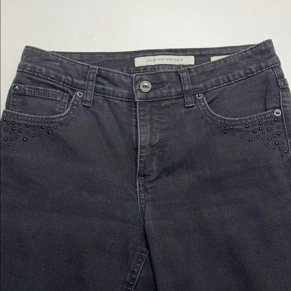 JONES NEW YORK Womens 4 Black Lexington Straight